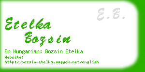 etelka bozsin business card